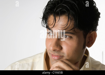 Close-up of a man smiling Stock Photo