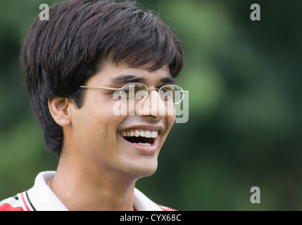 Close-up of a man laughing Stock Photo