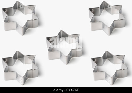 Close-up of star shaped pastry cutters Stock Photo