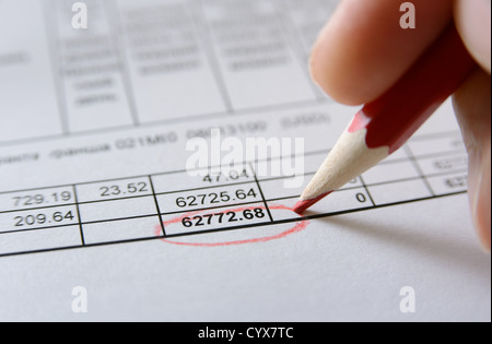 Financial data analyzing Stock Photo