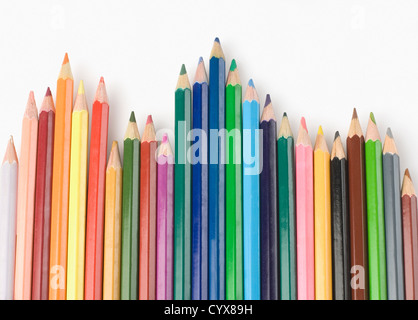 Close-up of colored pencils Stock Photo
