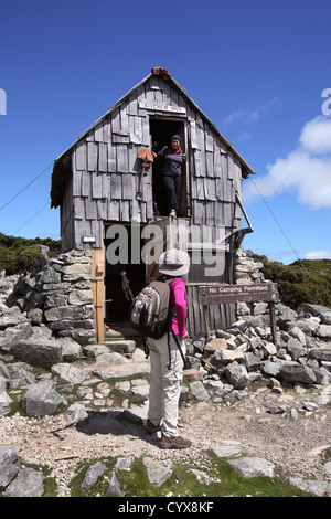 Kitchen Hut at the foot of Cradle Mountain. Tasmania, Australia. Stock Photo