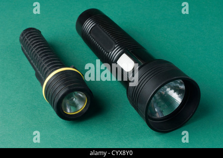 Close-up  of two flashlights Stock Photo