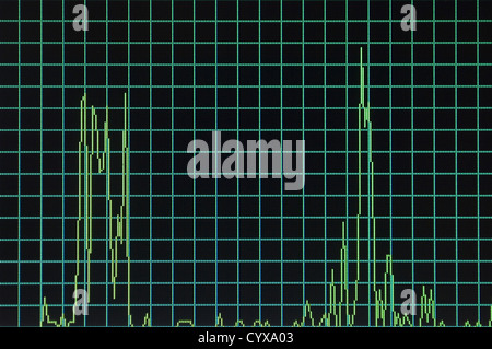 Windows task manager graph on computer screen Stock Photo