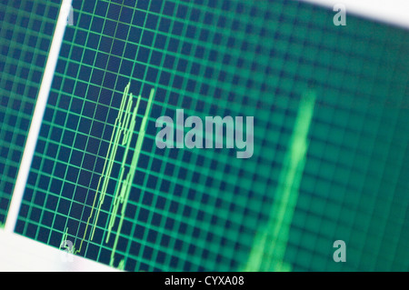 Windows task manager graph on computer screen Stock Photo