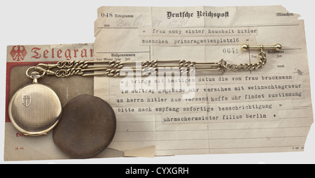 Adolf Hitler,golden gift pocket watch from Elsa Bruckmann,Christmas ...