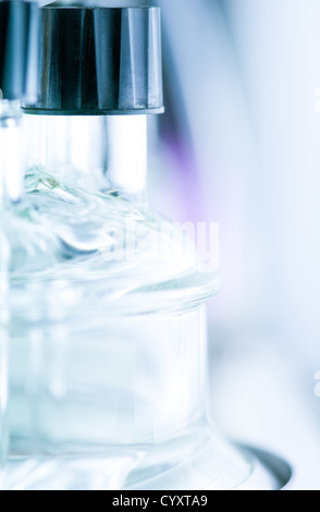 Test tube with liquid during an experiment in a laboratory. Biofuel Stock Photo