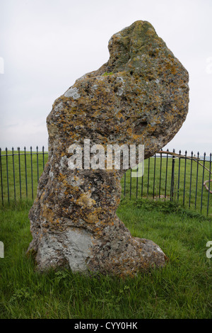 The King Stone standing stone, part of the Rollright Stones, near Chipping Norton, Oxfordshire, UK. Stock Photo
