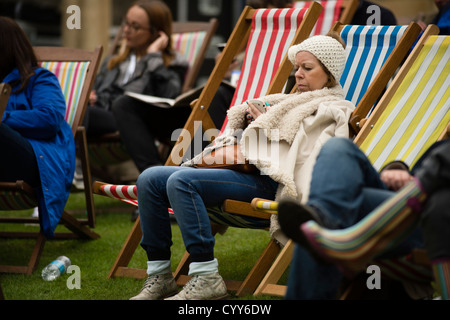 Festival No6, music, arts, literature and comedy festival, at Portmeirion italianate village, north wales UK. Stock Photo
