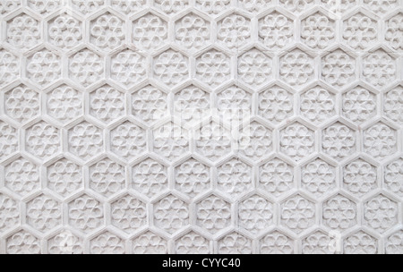 An example of Islamic design cast in concrete on Amber Fort, India Stock Photo
