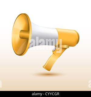illustration of loudspeaker on white background Stock Photo