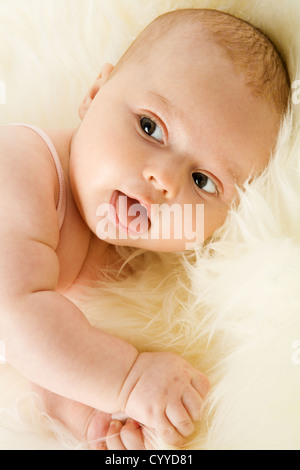 portrait of adorable baby on the white background Stock Photo - Alamy