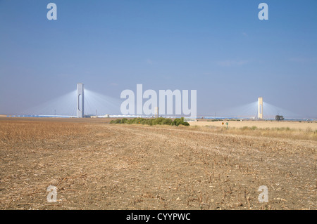 solar power station at sanlucar in seville spain Stock Photo - Alamy