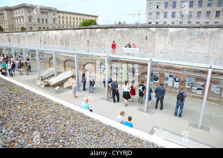 Topography of Terror in Berlin museum area Stock Photo