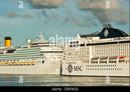 Cruise ships, Port of Salvador, bahia, Brazil Stock Photo