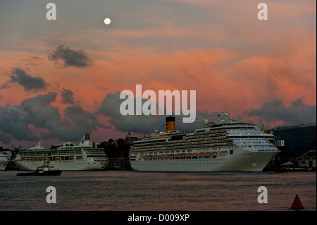 cruise ships, Port of Salvador, bahia, Brazil Stock Photo