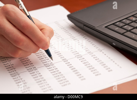 Financial data analyzing Stock Photo