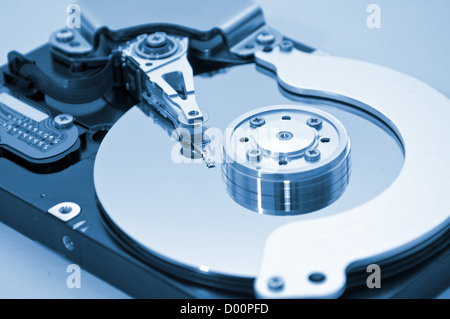 Close up image of SATA computer hard disk device. Stock Photo