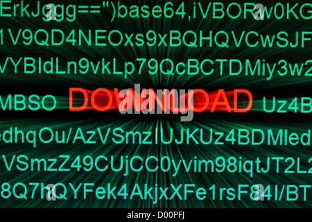 Screen code concept Stock Photo