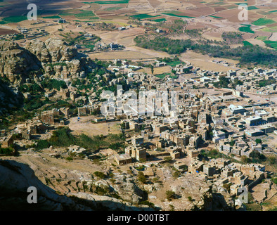 Yemen, Al-Mahwit Province, Shibam, Stock Photo