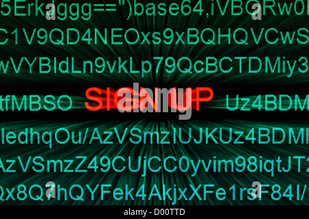 Screen code concept Stock Photo