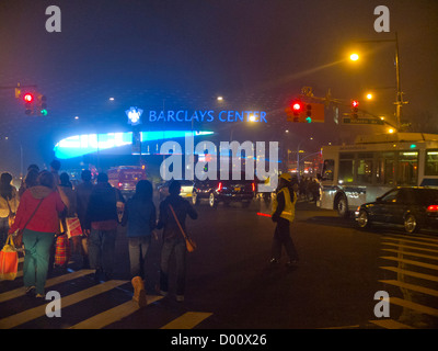 Barclays center in downtown Brooklyn NY Stock Photo