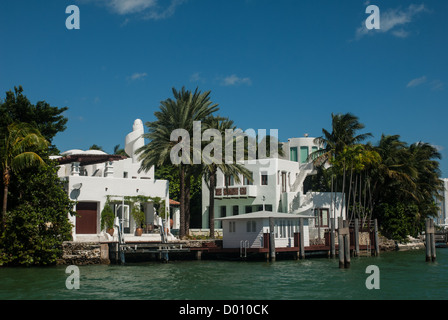 Millionaires Row, Venetian Islands, Miami, Florida, USA Stock Photo