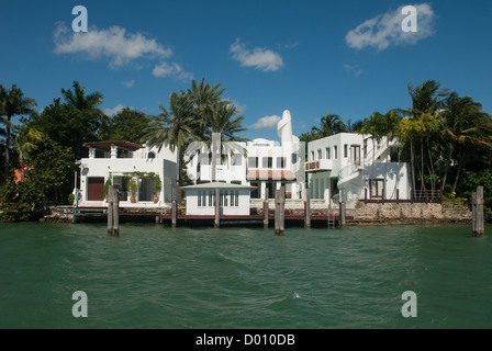 Millionaires Row, Venetian Islands, Miami, Florida, USA Stock Photo