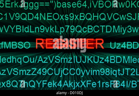 Screen code concept Stock Photo