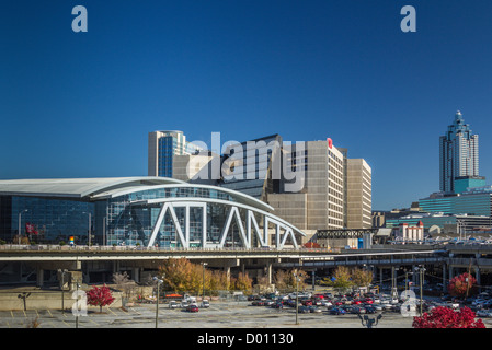 Philips Arena and CNN Center Stock Photo