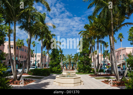 The Mizner Park development in Boca Raton,Treasure Coast, Florida, USA Stock Photo