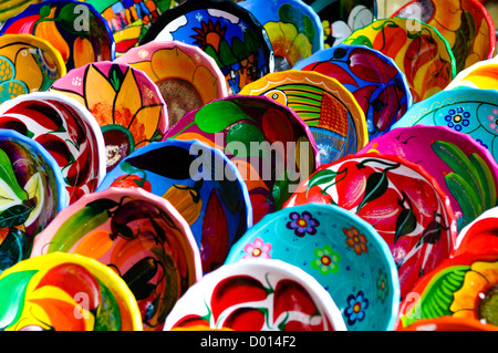 Colorful Mayan Bowls for Sale Stock Photo