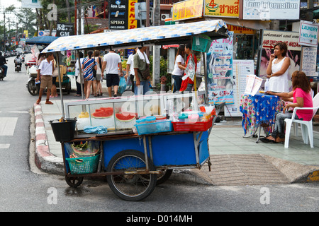 Typical Food Stall in the Streets of Patong on Phuket Island, Thailand Stock Photo