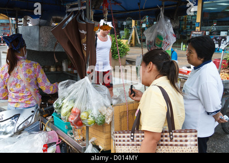 Typical Food Stall in the Streets of Patong on Phuket Island, Thailand Stock Photo