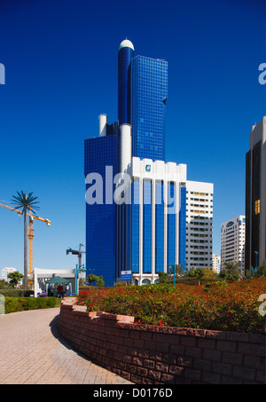 Contemporary architecture is on the rise in Abu Dhabi, particularly in the Corniche Area Stock Photo