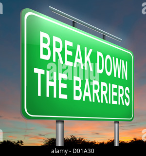 Break down barriers Stock Photo - Alamy