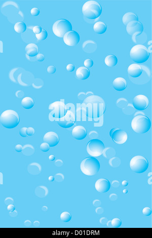 blue water background with bubbles Stock Photo