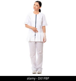 Smiling medical doctor or nurse Stock Photo