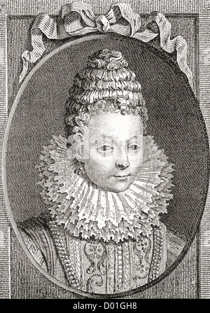 Marie de Médicis, 1575 –1642. Queen consort of France, as the second wife of King Henry IV of France. Stock Photo