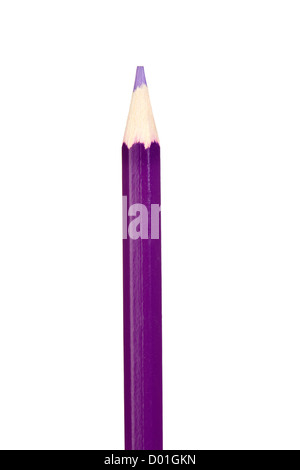 Purple pencil vertically isolated on white background Stock Photo - Alamy