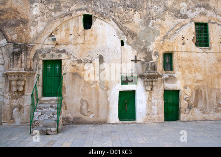 Ethiopian monastery, church of the holy sepulchre in Jerusalem. Israel Stock Photo