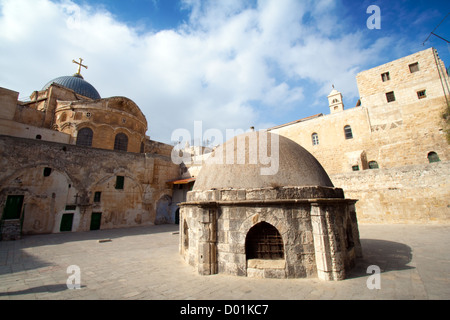 Dome in Ethiopian monastery, church of the holy sepulchre in Jerusalem. Israel Stock Photo