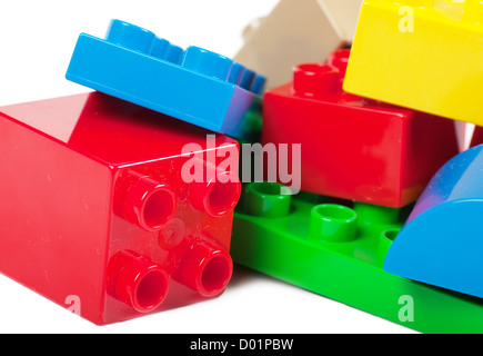 Plastic building blocks Stock Photo