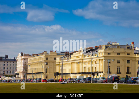 Brunswick Terrace - a regency style terrace on the seafront in Hove, East Sussex, England UK Stock Photo