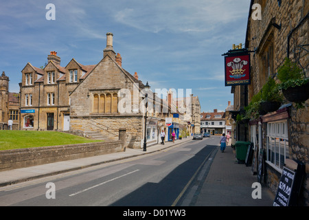 Half Moon Street in Sherborne, Dorset, England, UK Stock Photo