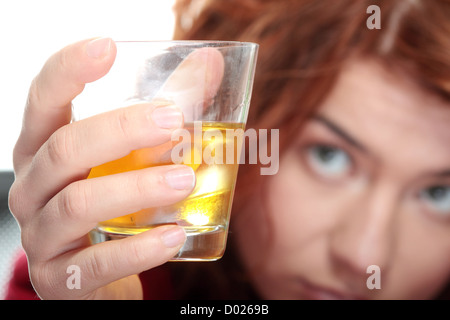 Alcohol addiction Stock Photo