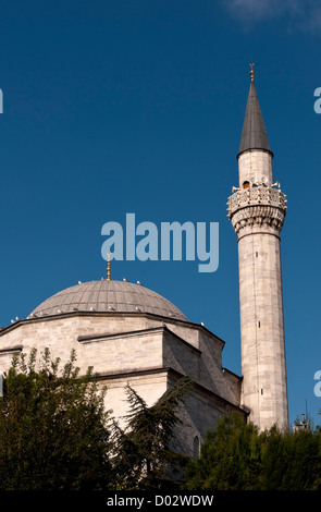 Firuz Aga Mosque and minaret, blue sky, Sultanahmet, Istanbul, Turkey Stock Photo