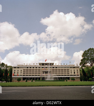 Reunification Palace or Independence Palace in Saigon Ho Chi Minh City In Vietnam in Far East Southeast Asia. History War Historical Travel Stock Photo