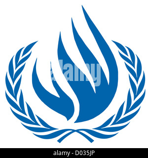 Logo of the Human Rights Council of the United Nations UNHRC with seat in Geneva. Stock Photo