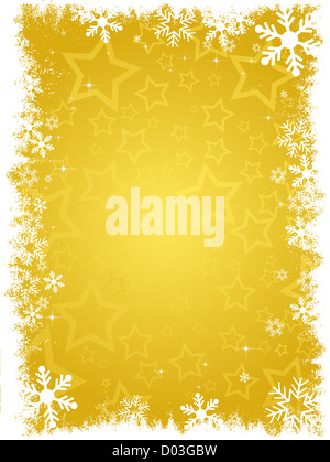 Starry background with snowflake border Stock Photo - Alamy